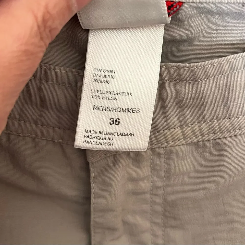The North Face Khaki Tan Nylon Horizon Utility Hiking Shorts Size 36